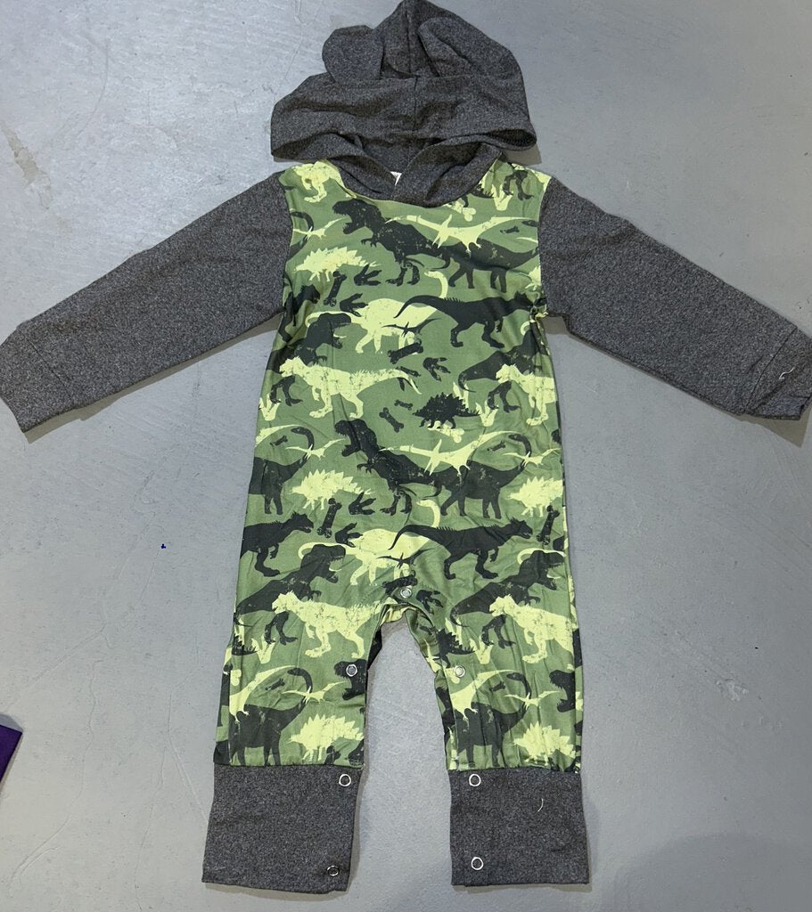 Green Dino Romper
