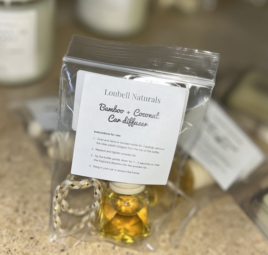 Bamboo and coconut car diffuser