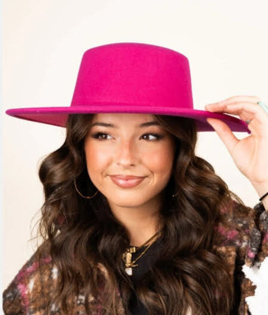 Georgiana Hot pink Felt Hat