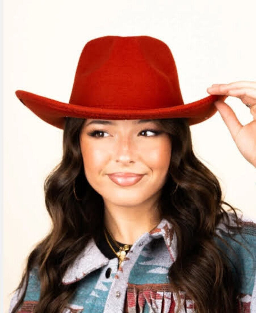 The Lainey Rust Felt Hat