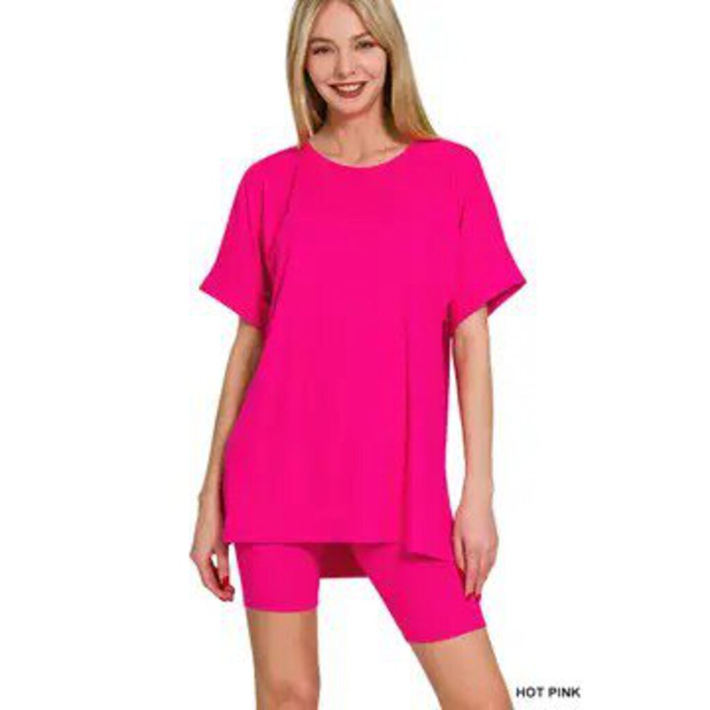 Top and Biker Shorts Set