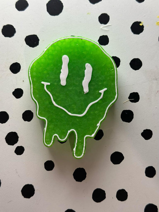 Green&white Smiley Drip