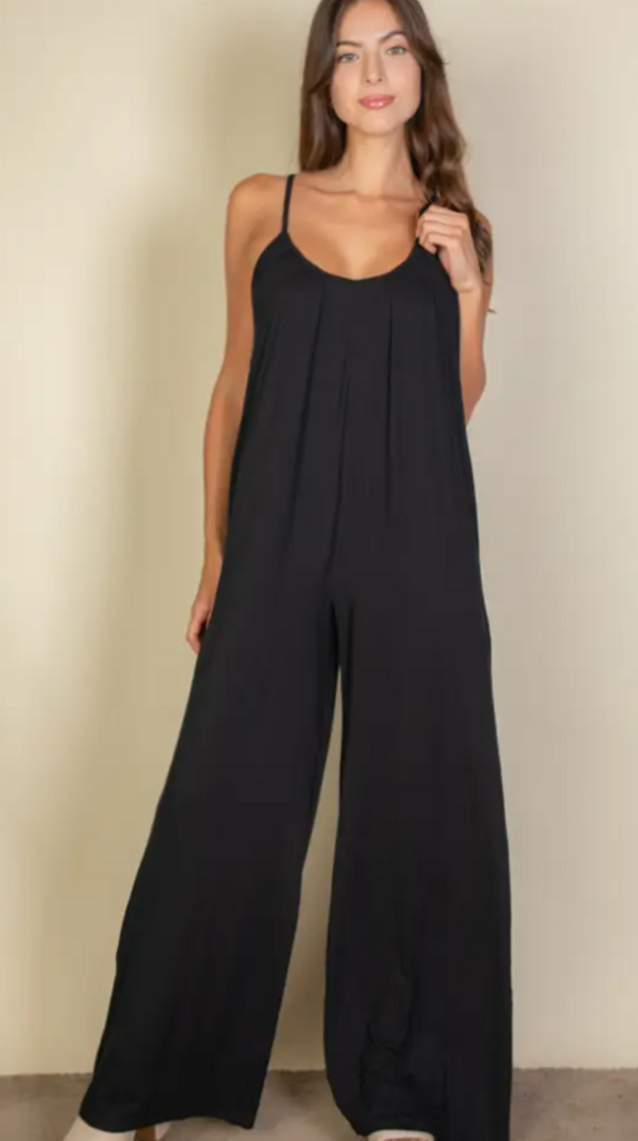 Spaghetti Strap Solid Jumpsuit