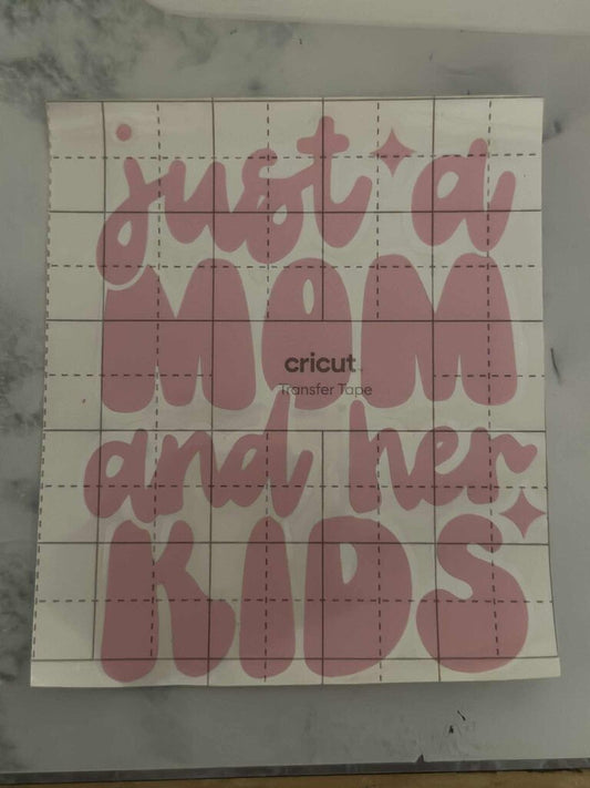 Just a mom and her kids decal