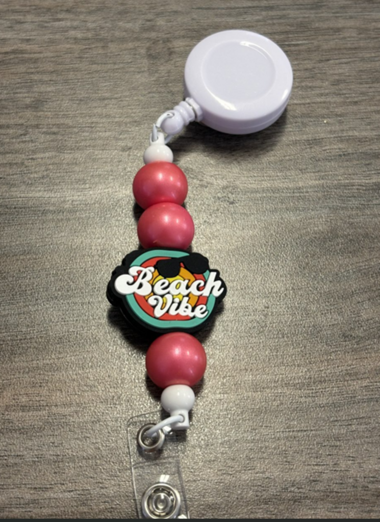 Beach babe badge reel