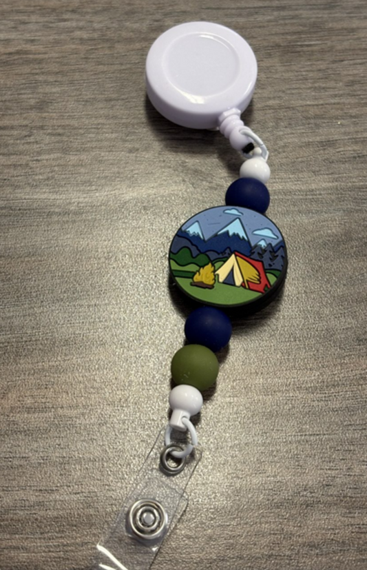 Camping badge reel