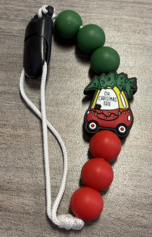 Cozy Christmas paci clip