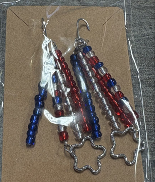Fireworks leverback earrings