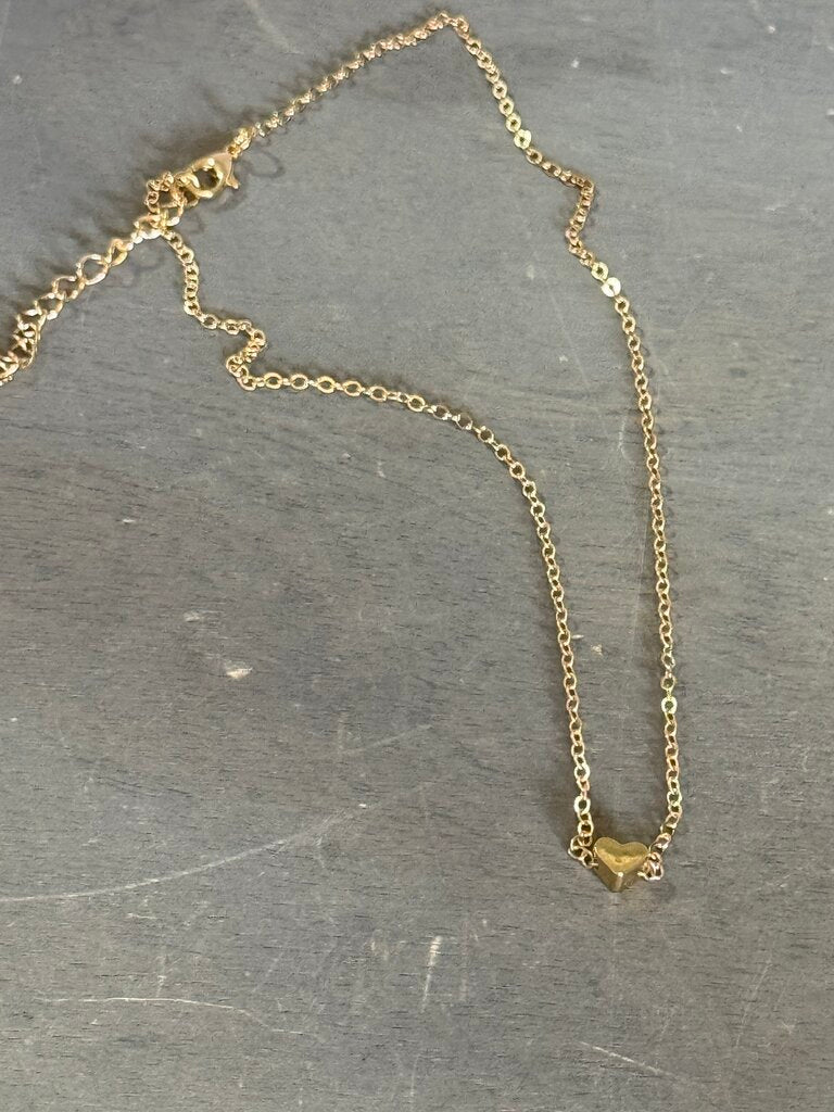 Gold Plated with Heart Necklace