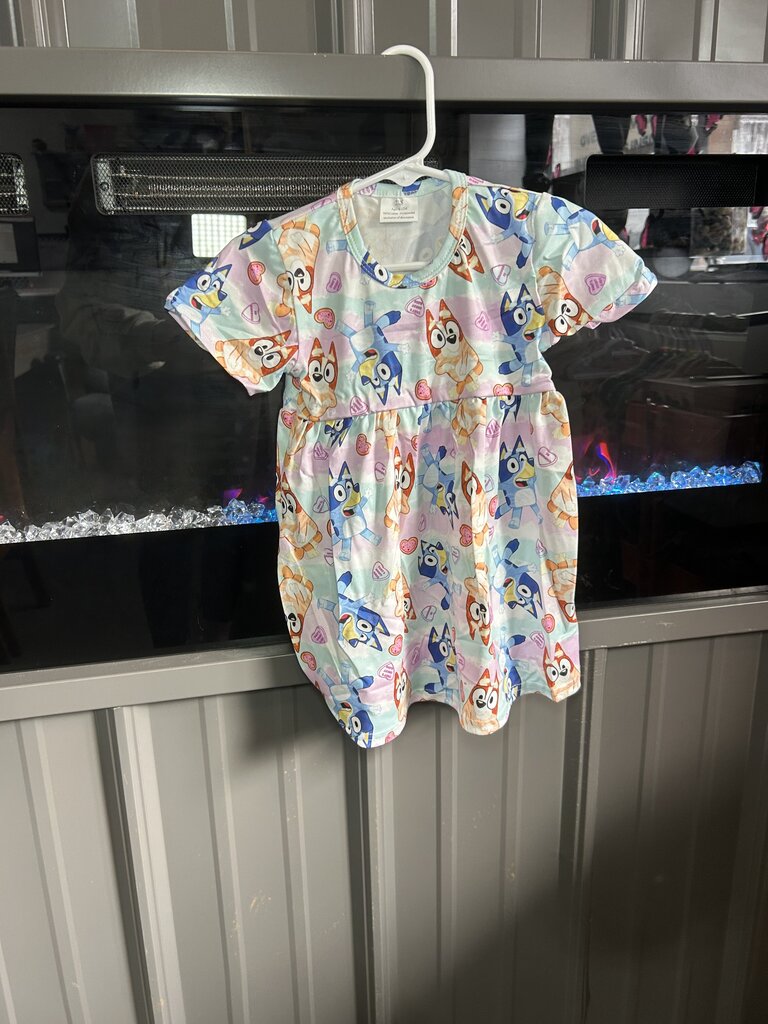 Valentine's Blue Dog Dress