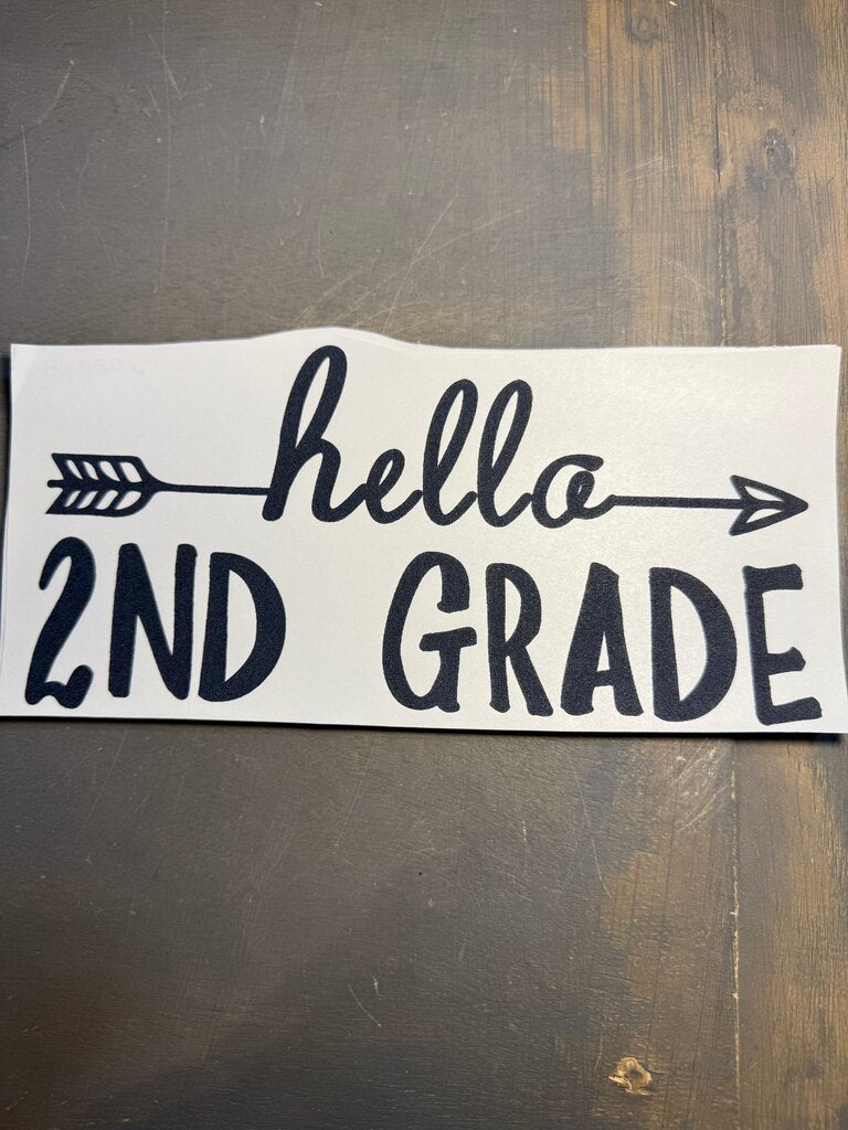 Hello 2nd grade Single Color Transfer