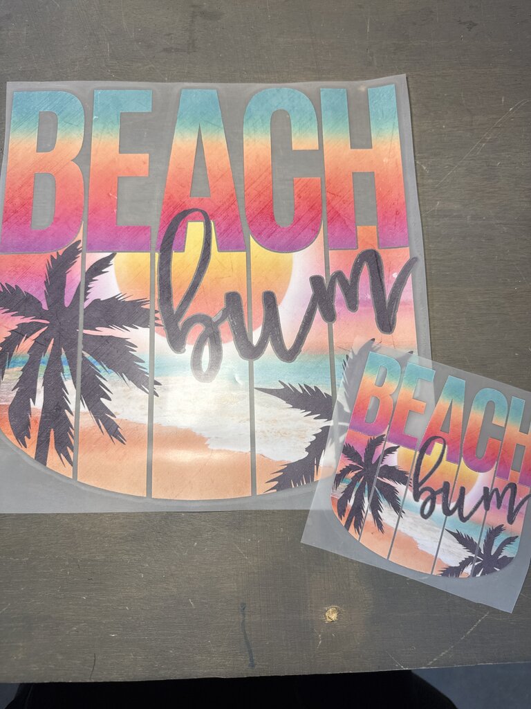 Beach Bum w/pocket Full Color Transfer