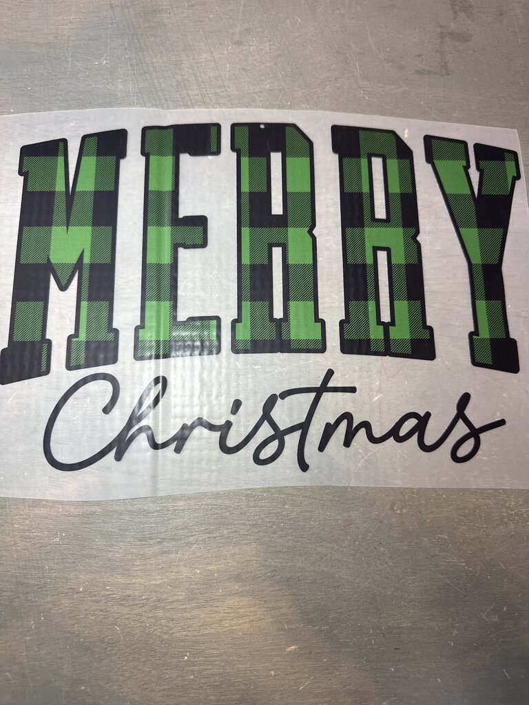 Merry Christmas Full Color Transfer