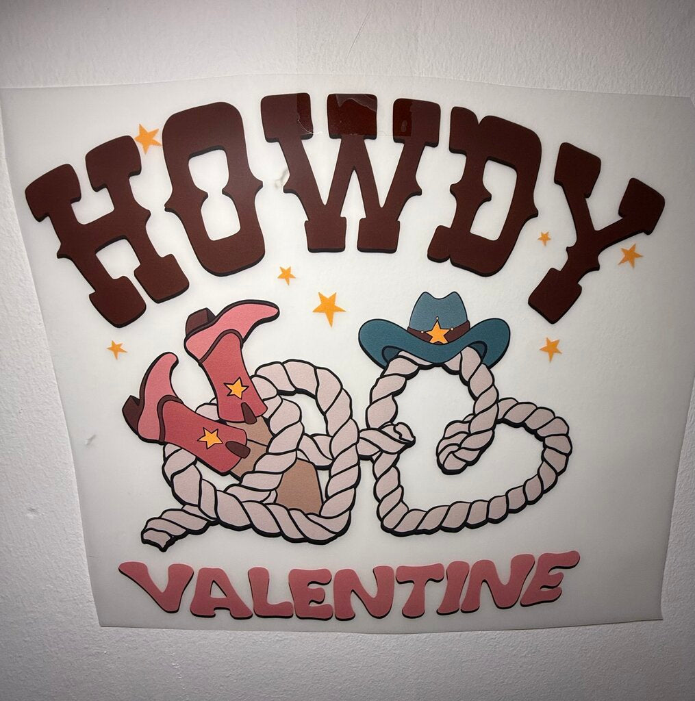 Howdy valentine Full Color Transfer
