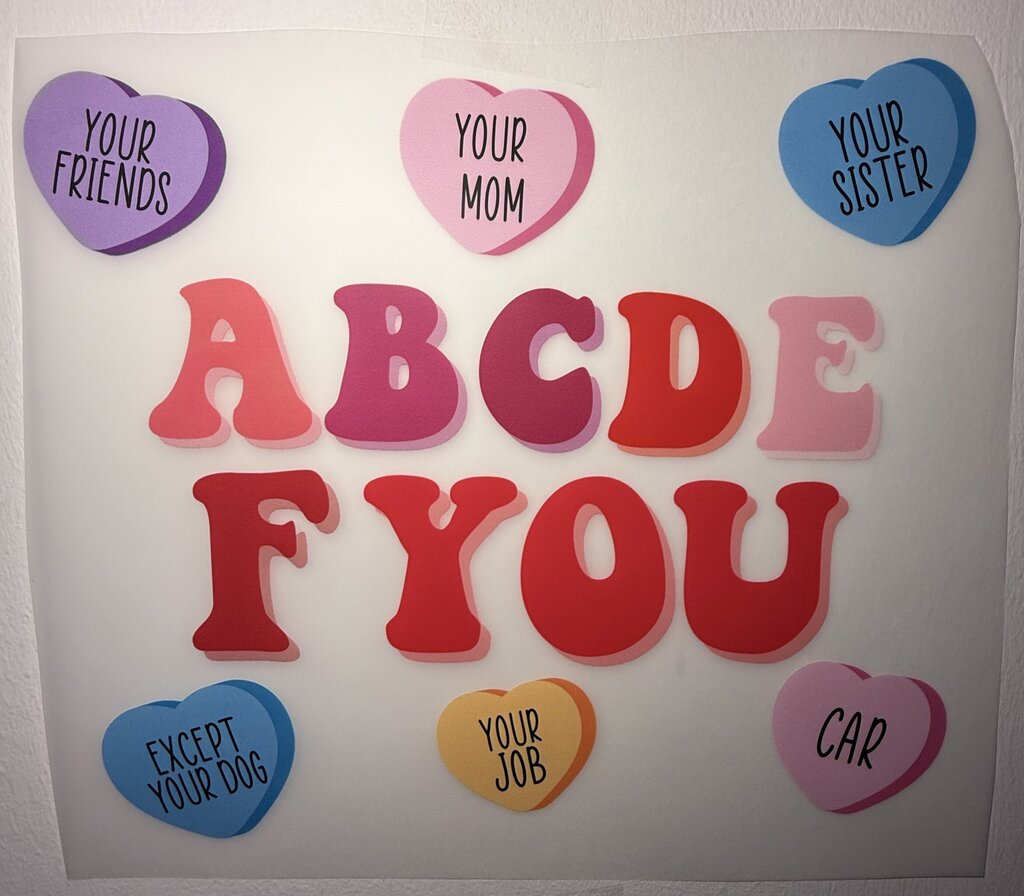ABCDE F YOU Full Color Transfer