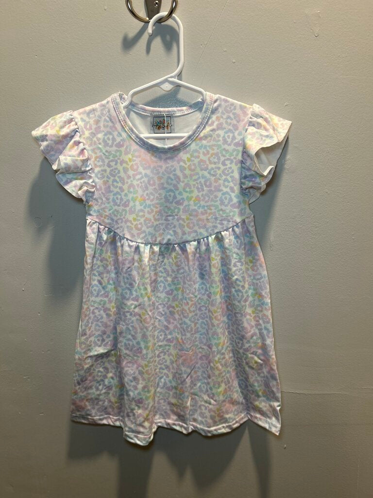 Pastel Leopard Print Dress