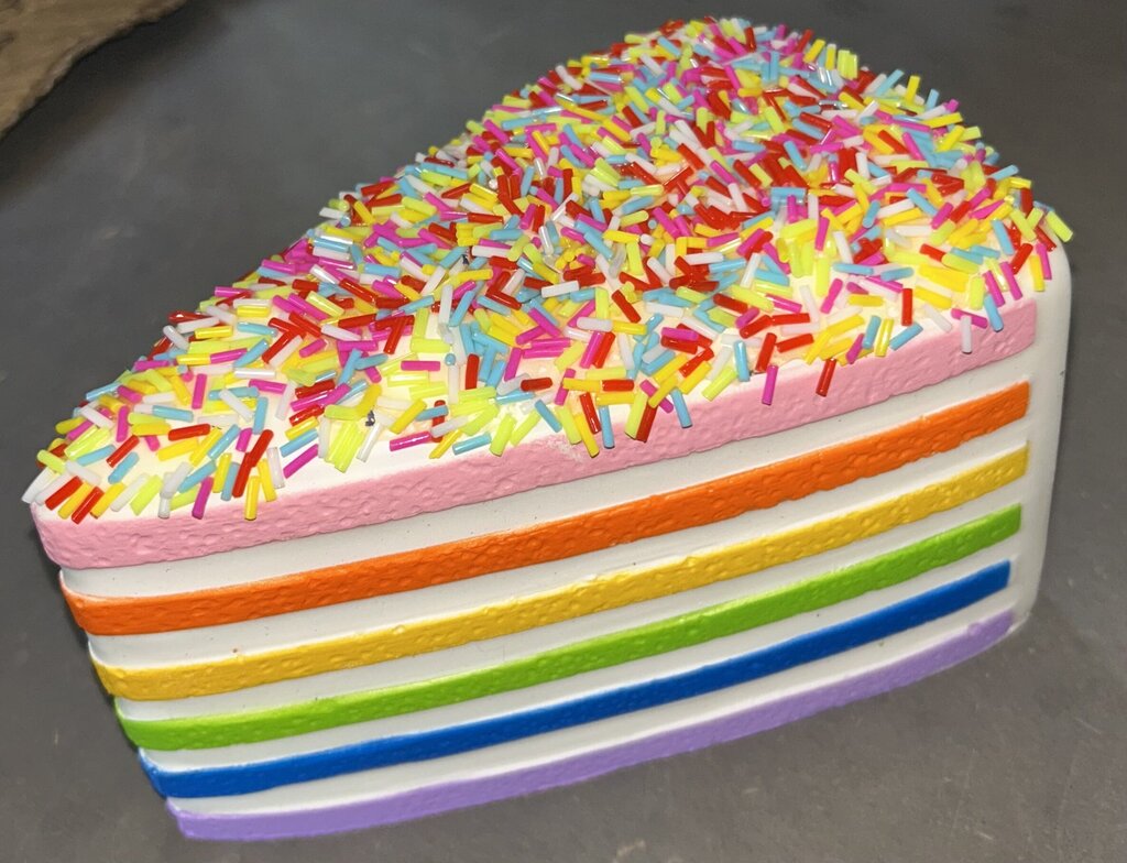 Large Sprinkle Cake Slice Squishie
