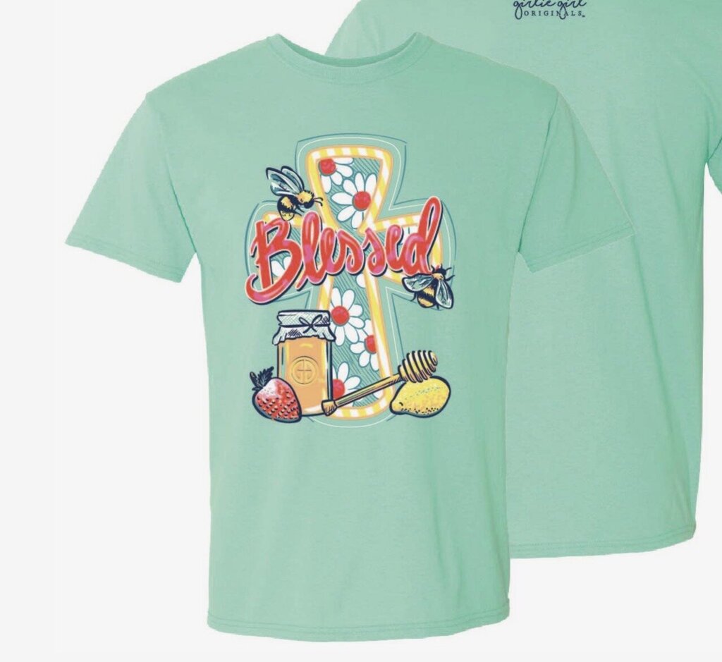 Girly Girl Summer Blessed Cross