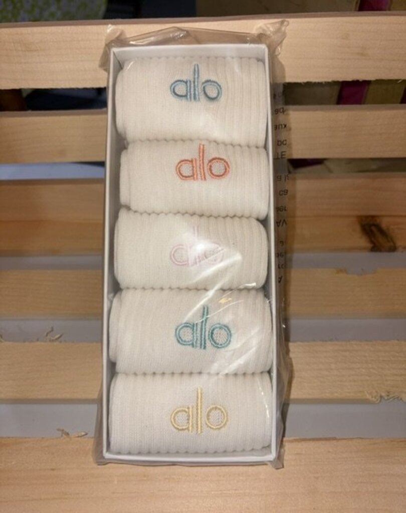 ALO Socks Women's Mid Calf 5 pack
