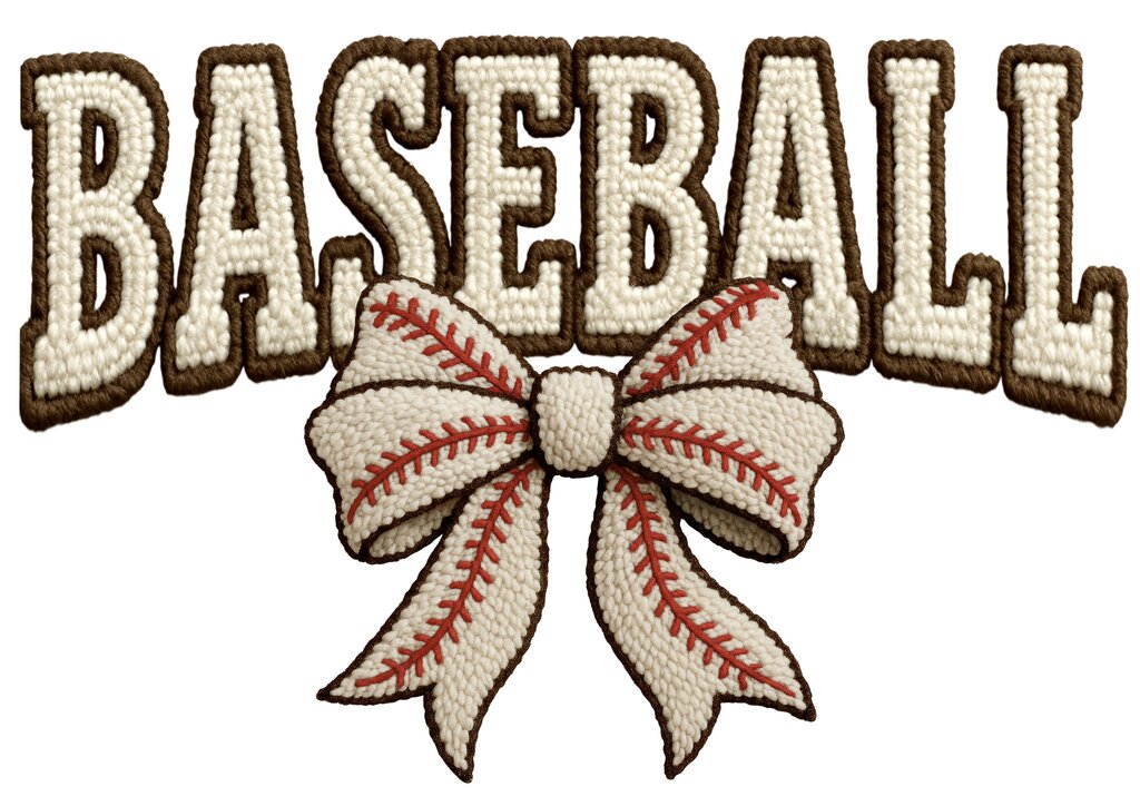 Baseball Faux Yarn 2 Full Color Transfer