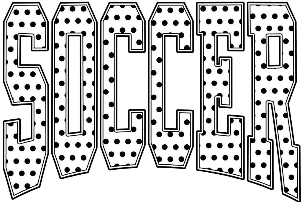 Polka Dot Soccer Full Color Transfer