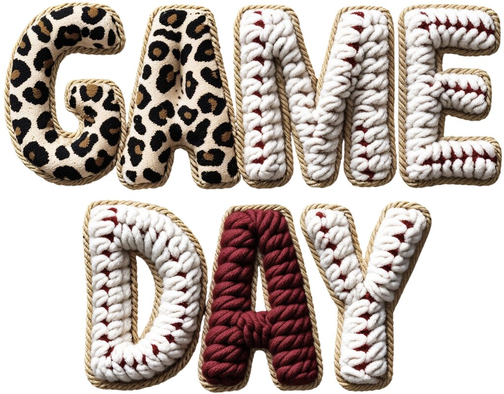 Game Day Faux Yarn Full Color Transfer