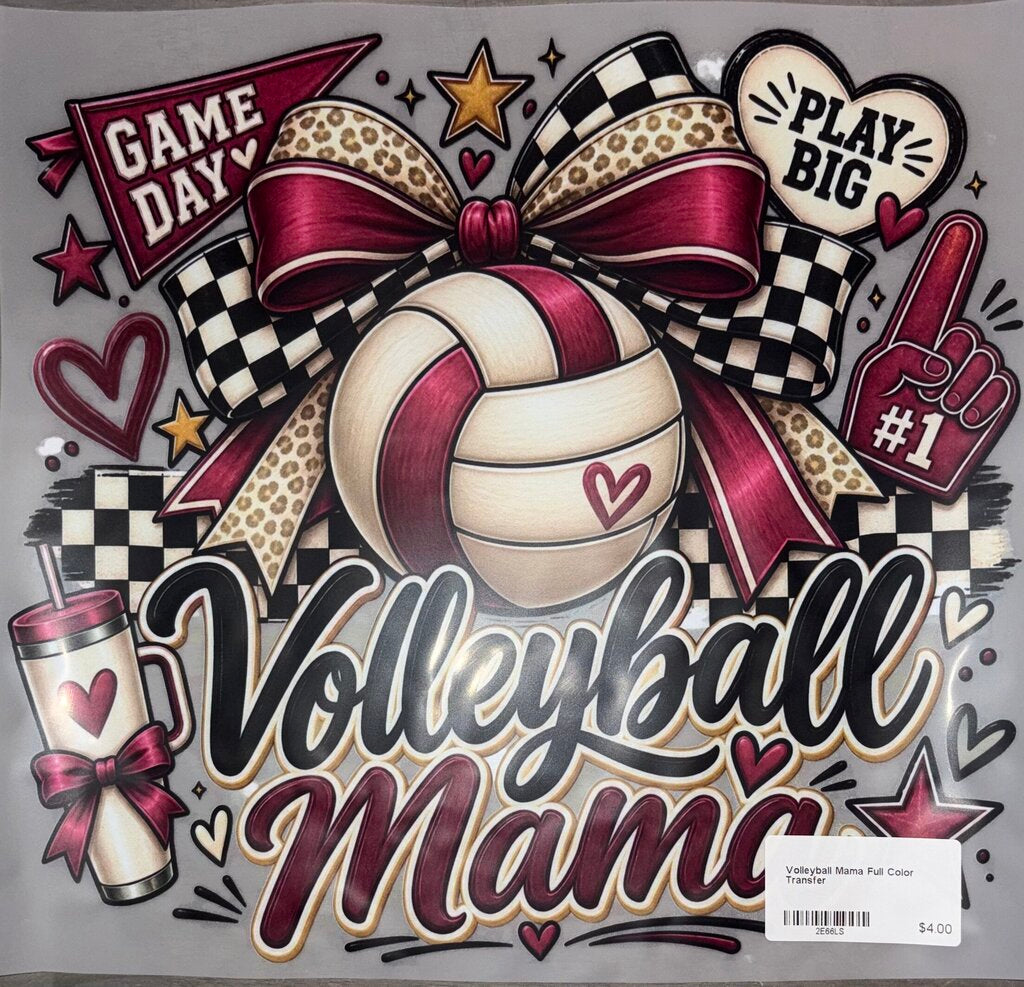 Volleyball Mama Full Color Transfer