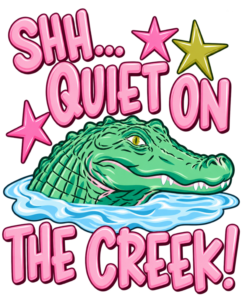 Shh. Quiet on the Creek Full Color Transfer