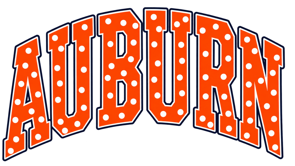 Auburn Polka Dot Full Color Transfer
