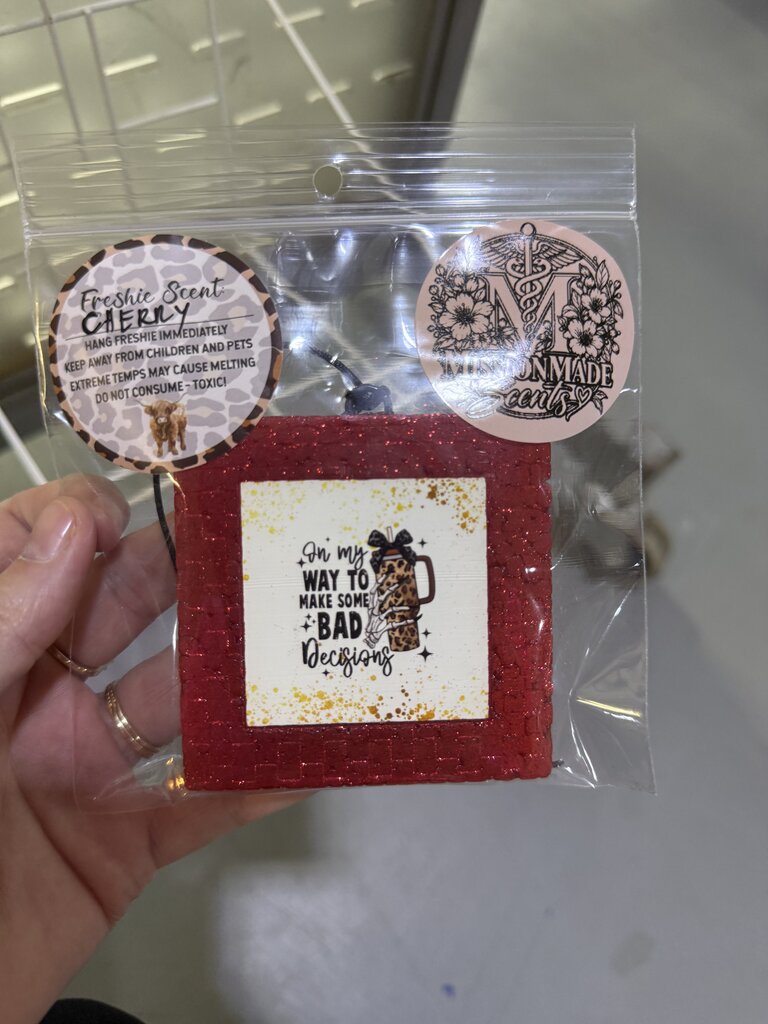 cardstock square (bad decisions) red
