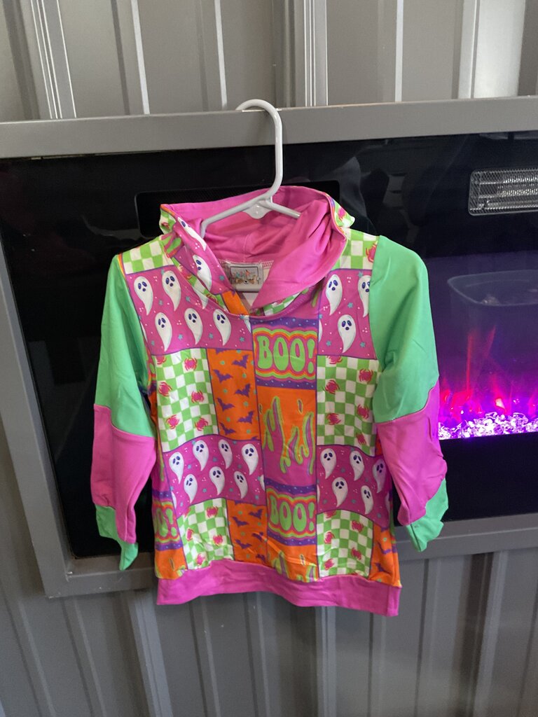 Retro Boo Hooded Long Sleeve