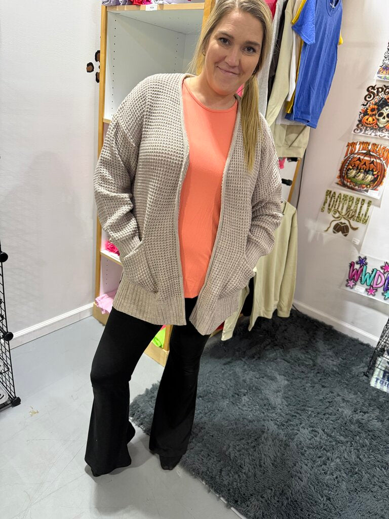 Cozy Moments Open Front Knit Cardigan