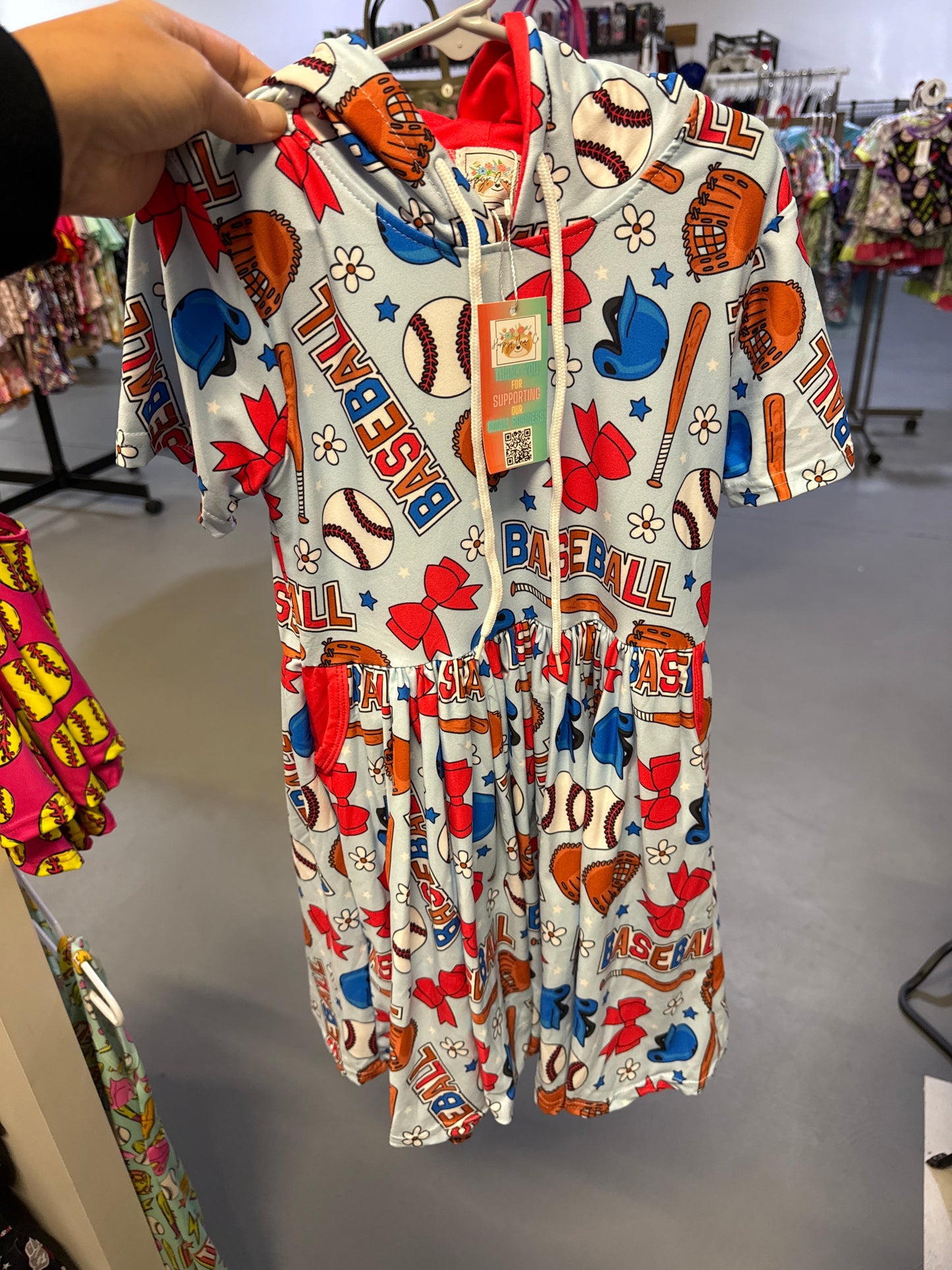 Baseball Hooded Dress