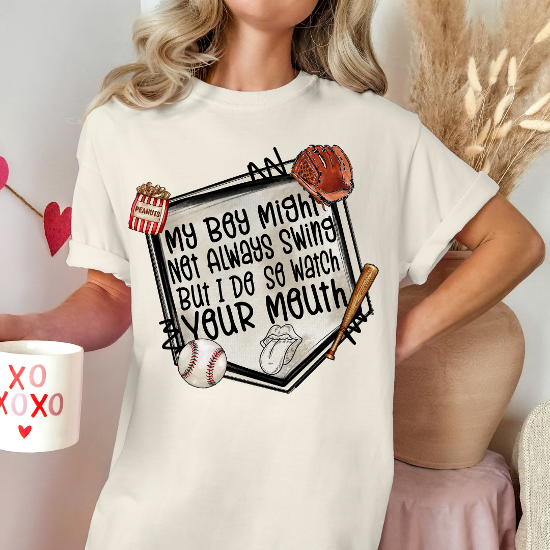My Boy Might Not Swing Comfort Color Tshirt