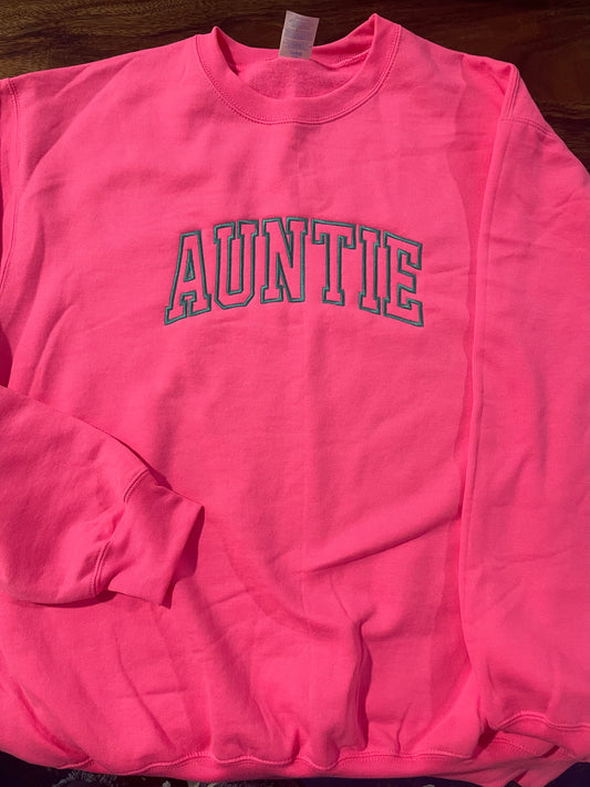 Auntie-Embroidered Sweatshirt