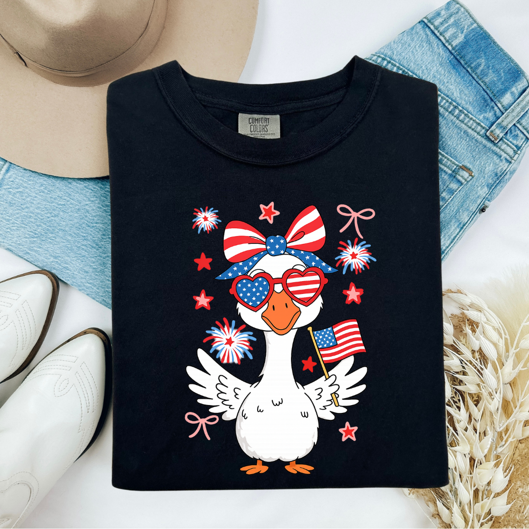 4th of July Goose Graphic Top