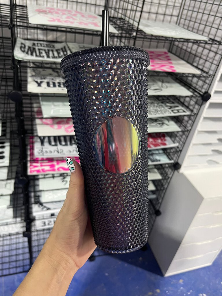 24 OZ GLOSSY STUDDED TUMBLER