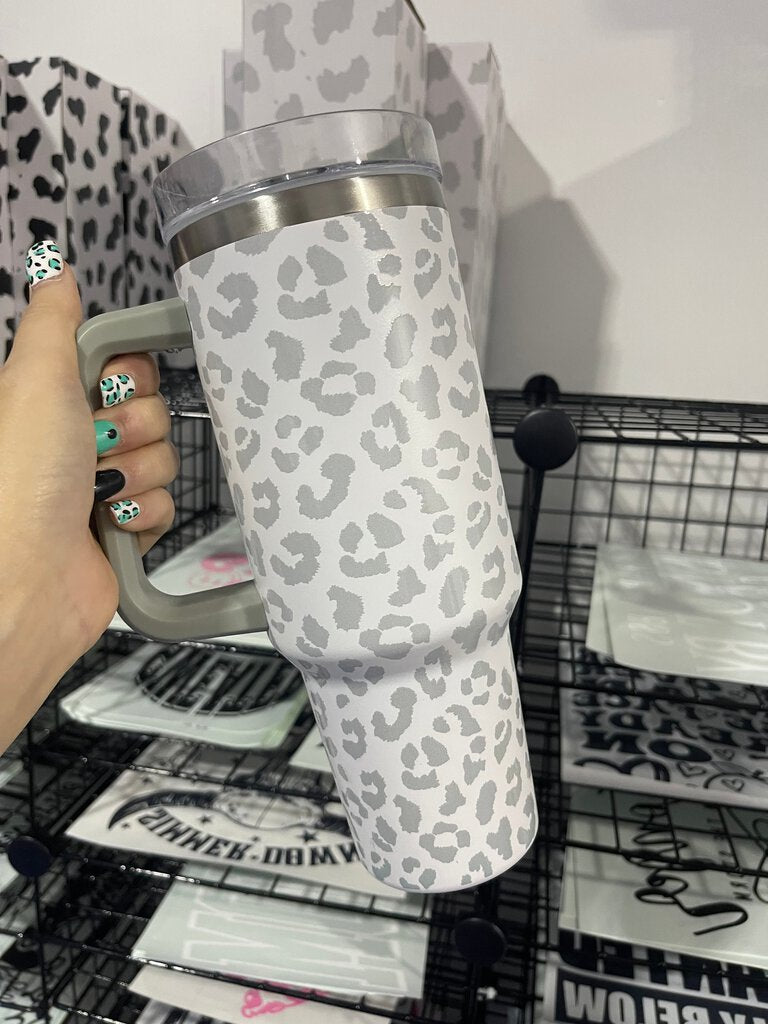 40 OZ LEOPARD PRINT TUMBLER