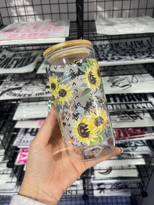 SUNFLOWER GLASS CUP