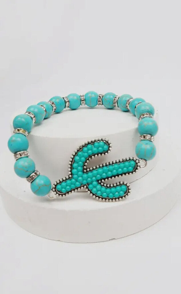 CACTUS BEAD STRETCH BRACELET