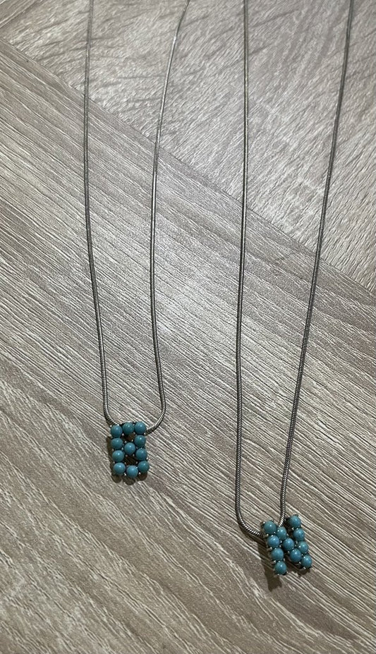 Turquoise Letter Necklace