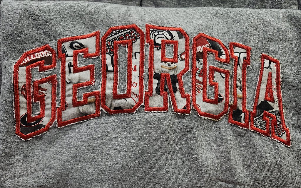 Embroidered peekaboo Georgia sweatshirt