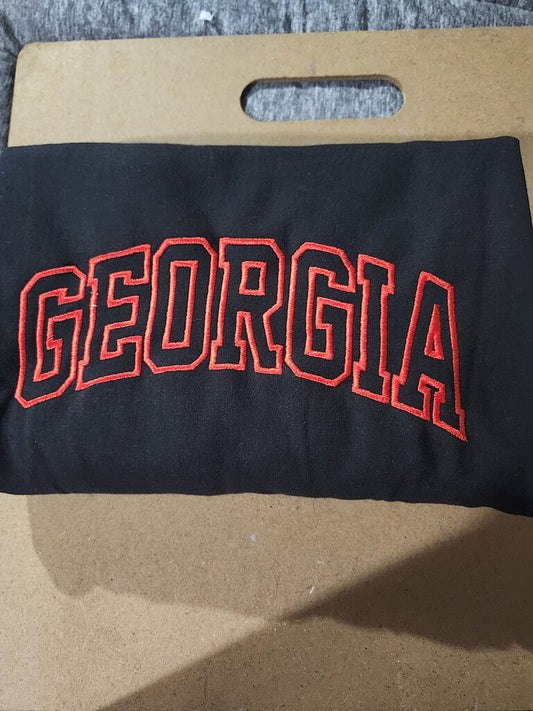 Embroidered Georgia sweatshirt