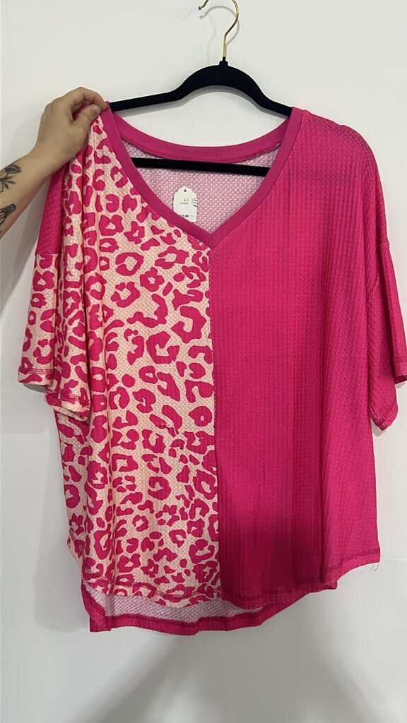 PINK LEOPARD SHIRT