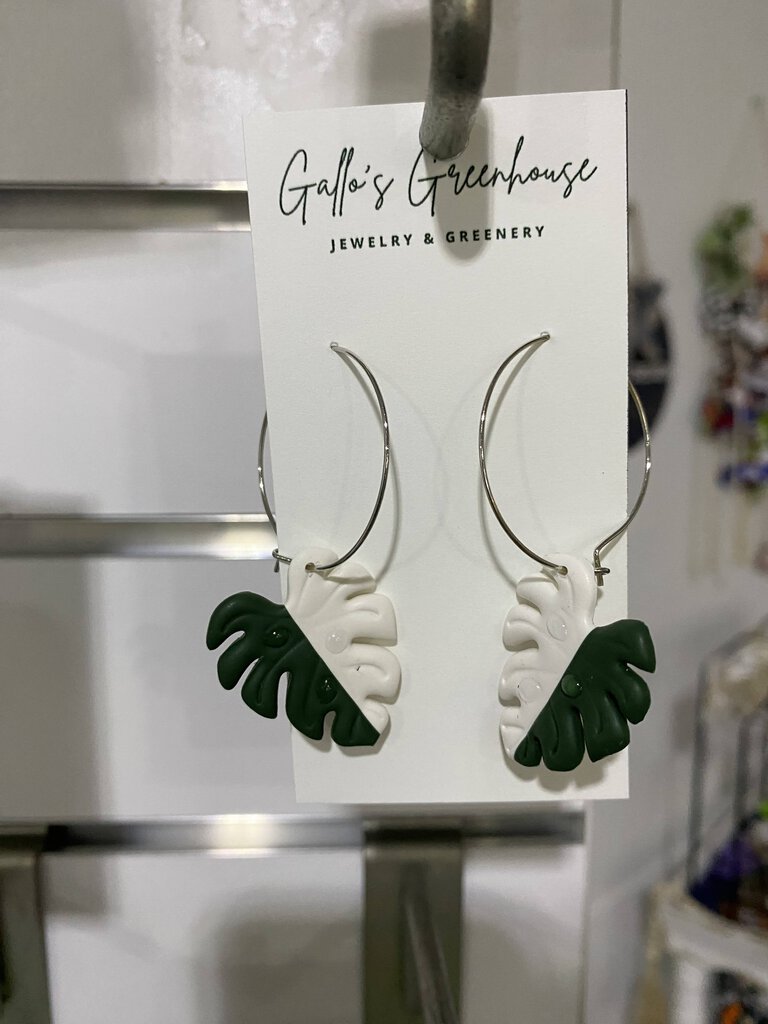 Monstera Hoops #1119