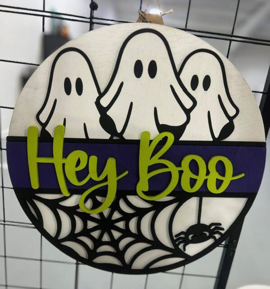 Door Hanger - Hey Boo