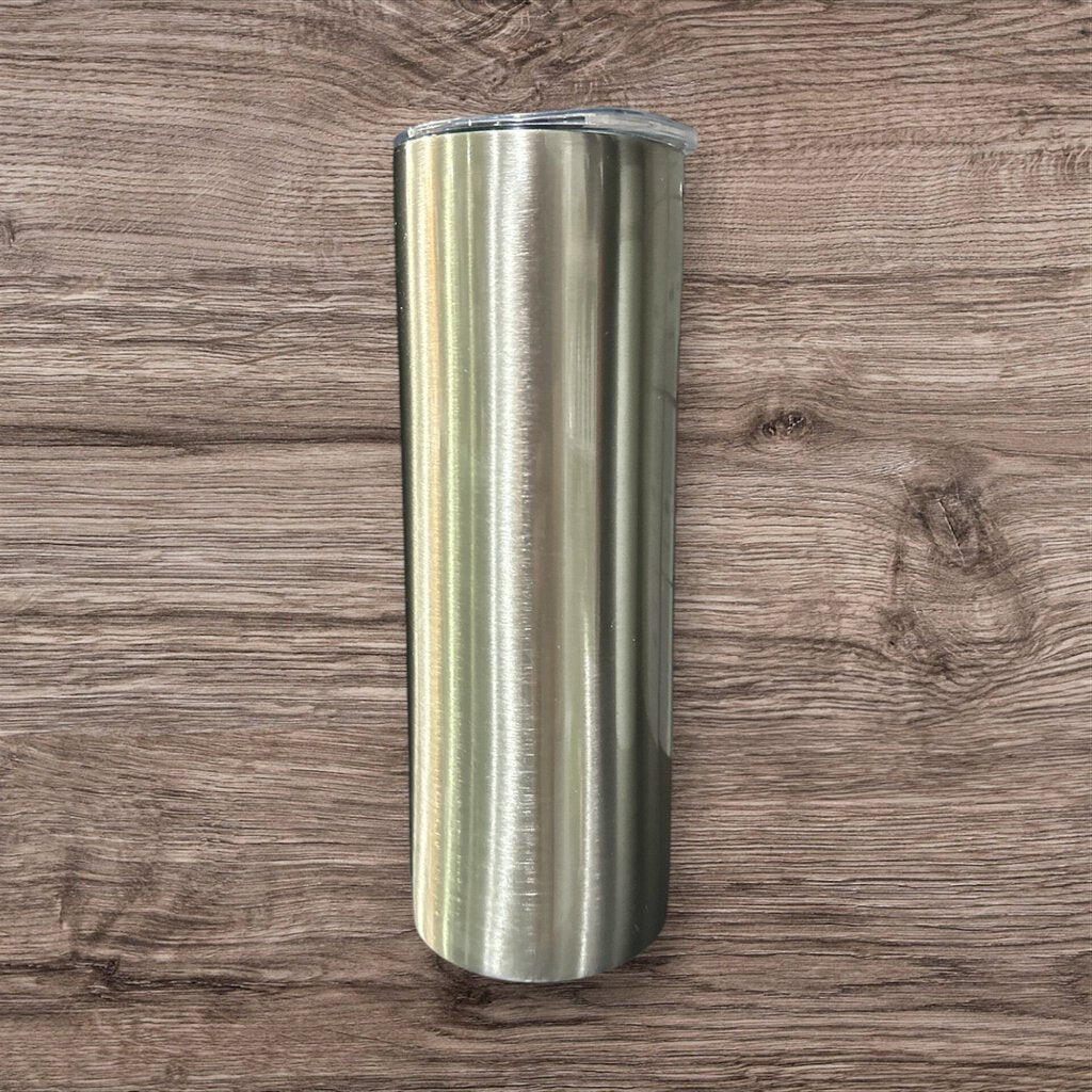 20 oz Silver Metal Tumbler - Blank