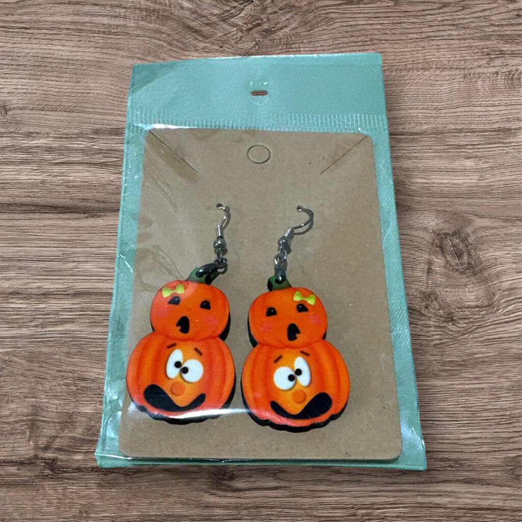 Double Pumpkin Earrings - Designed