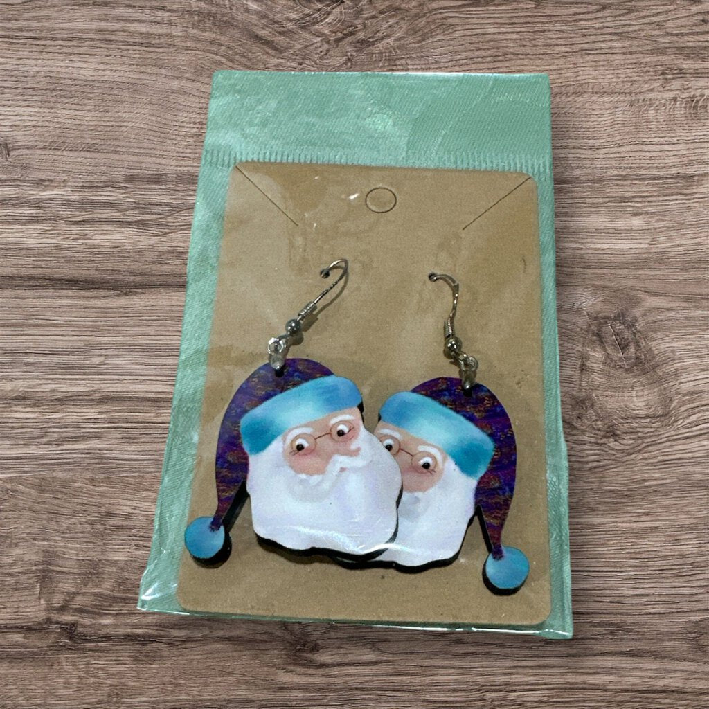 Santa Head Earrings - Designed