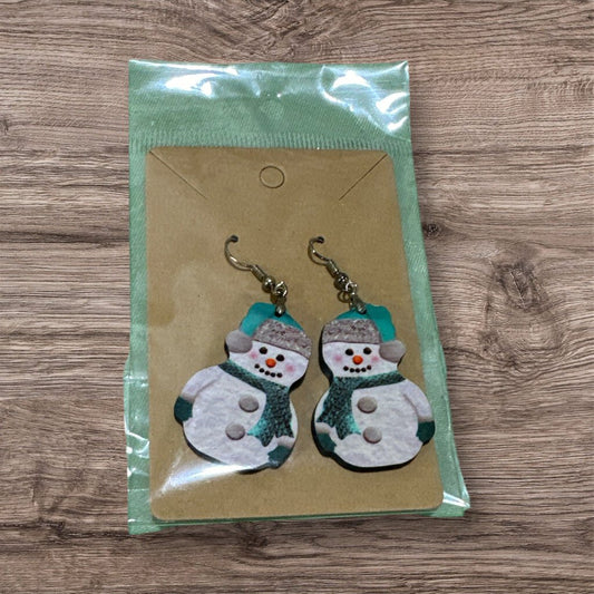 Snowman Earrings - Designed